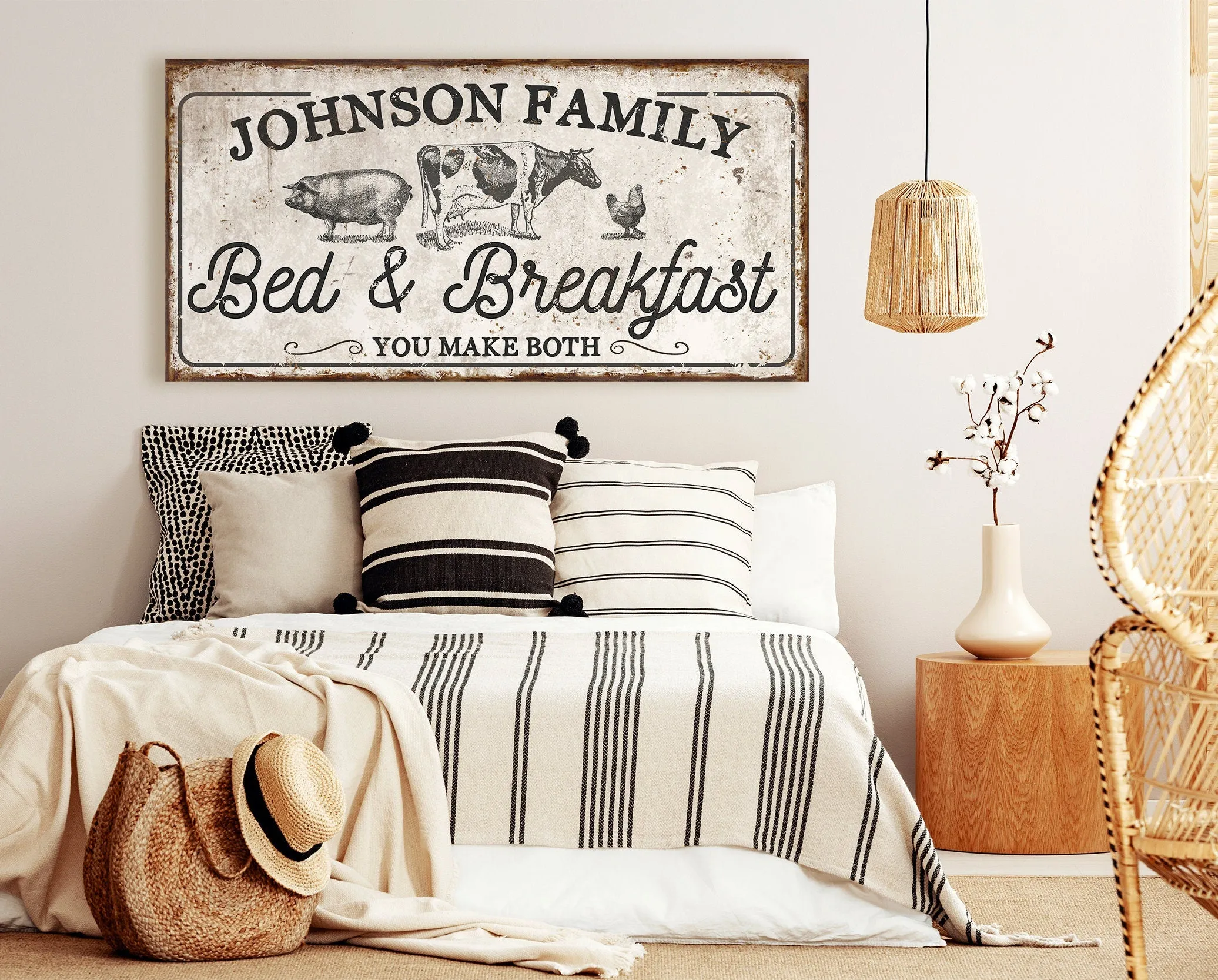 CUSTOM BED AND BREAKFAST SIGN