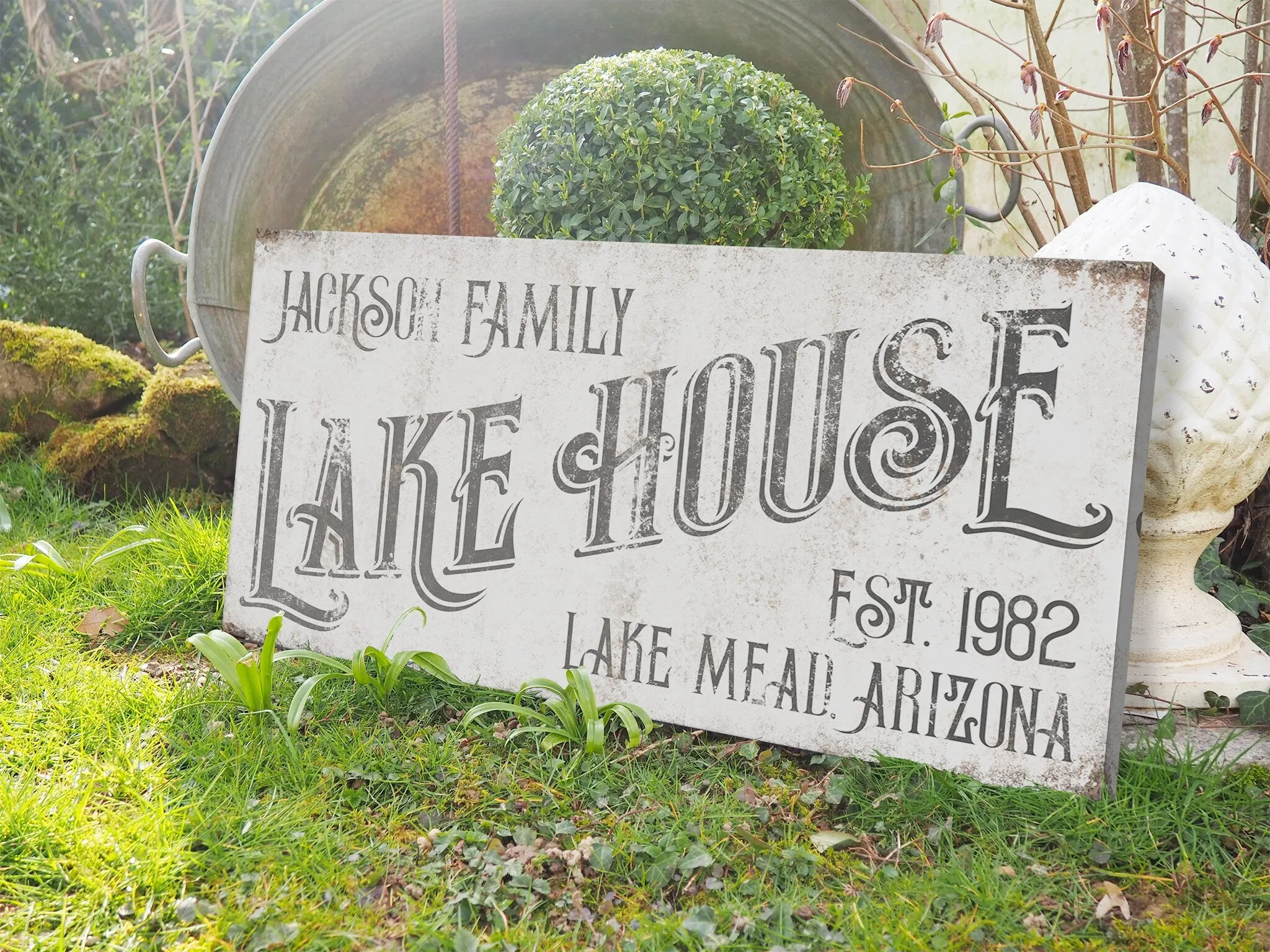 CUSTOM FAMILY LAKE HOUSE SIGN
