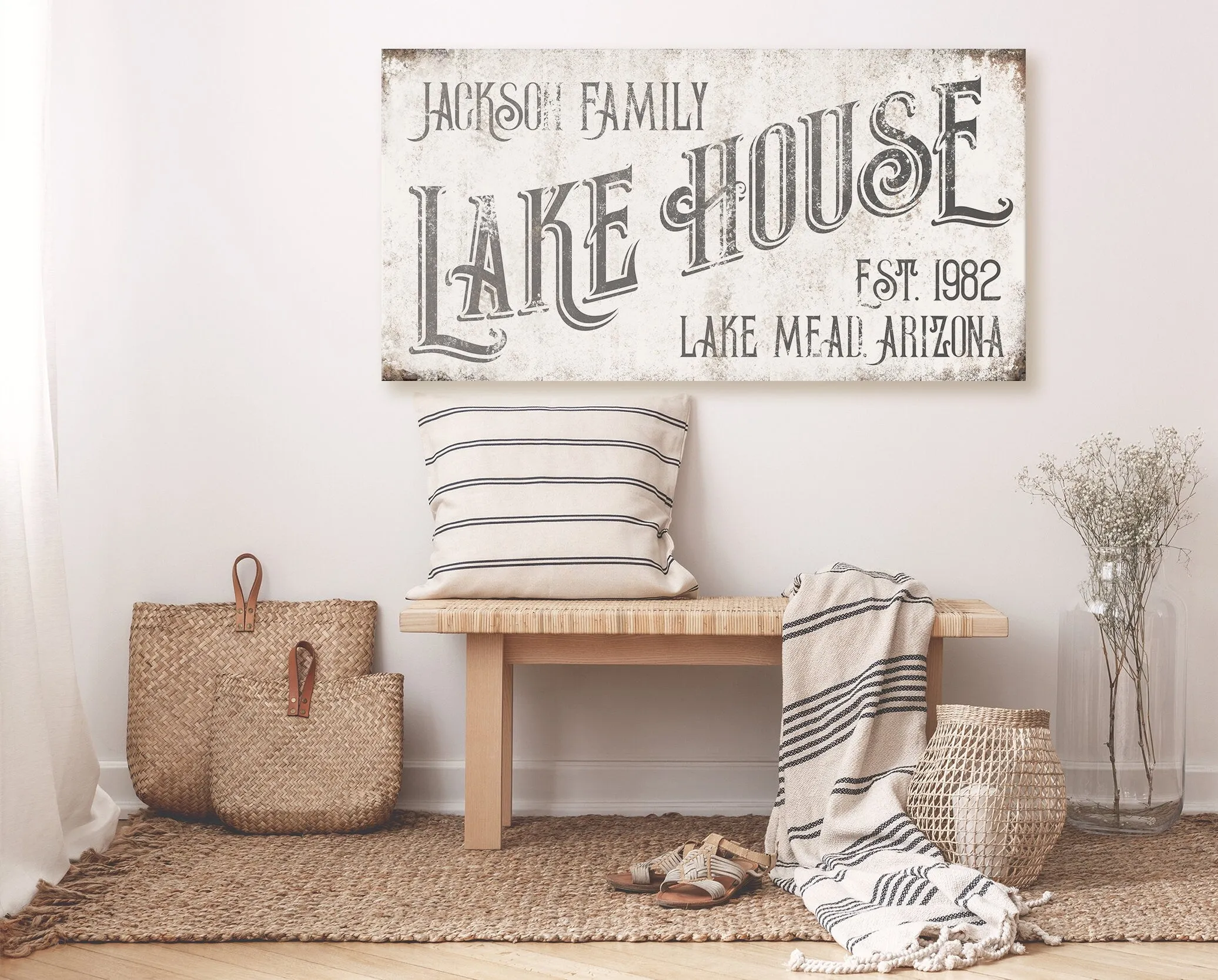 CUSTOM FAMILY LAKE HOUSE SIGN