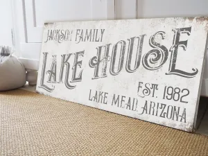CUSTOM FAMILY LAKE HOUSE SIGN