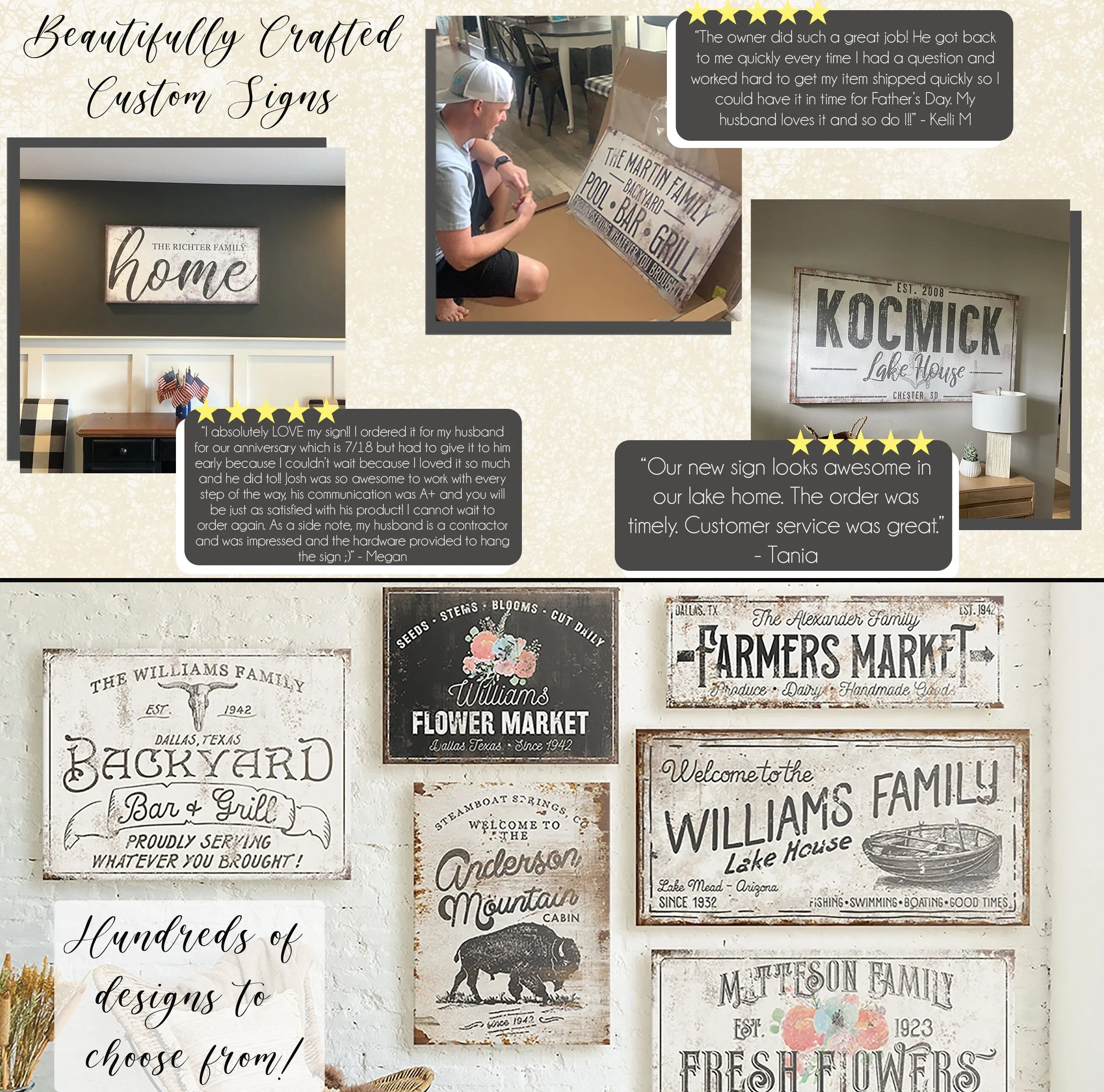 CUSTOM FAMILY NAME HOUSE SIGN