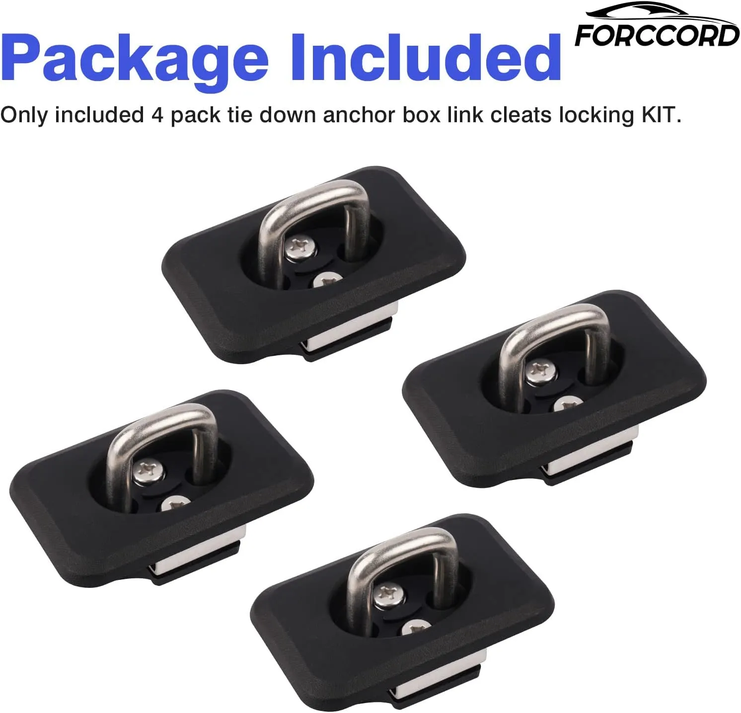 Custom Fit for Tie Down Anchors 1998-2016 Ford Super Duty 1998-2014 Ford F150 1999-2013 Chevrolet Silverado & GMC Sierra 1995-2008 Dodge RAM Bed Tie Downs for Truck-4 Pack
