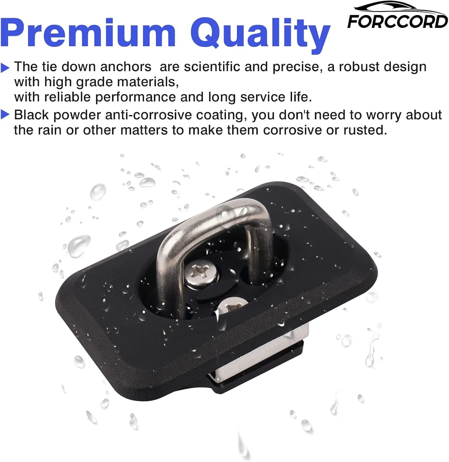 Custom Fit for Tie Down Anchors 1998-2016 Ford Super Duty 1998-2014 Ford F150 1999-2013 Chevrolet Silverado & GMC Sierra 1995-2008 Dodge RAM Bed Tie Downs for Truck-4 Pack
