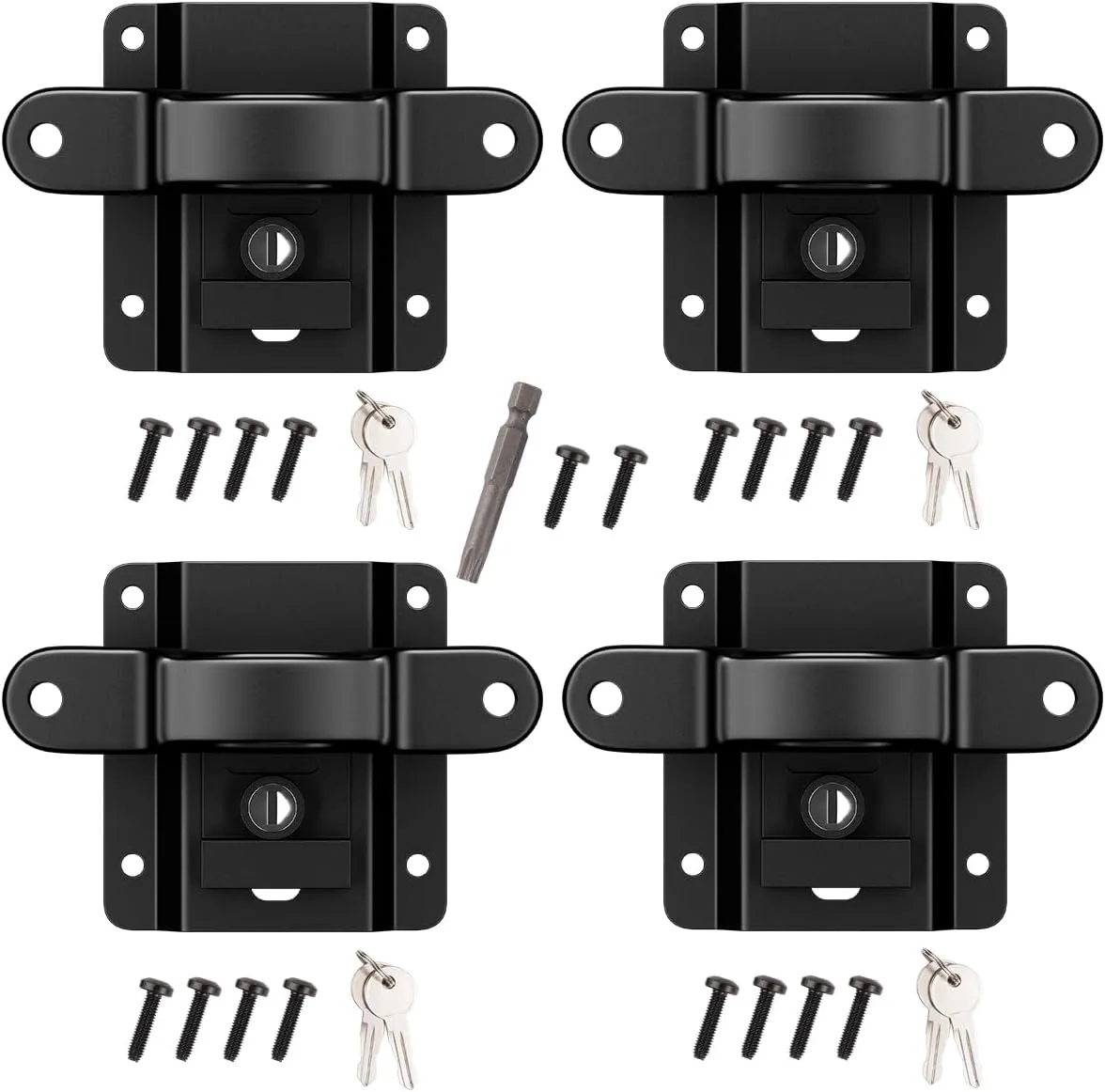 Custom Fit for Tie Down Anchors Ford F150 F250 F350 & Raptor 2025 2024-2015 (Include Lightning) Truck Bed Tie Downs Car Accessories Replace# FL3Z-99000A64-B Bed Tie Downs for Truck-4 Pack