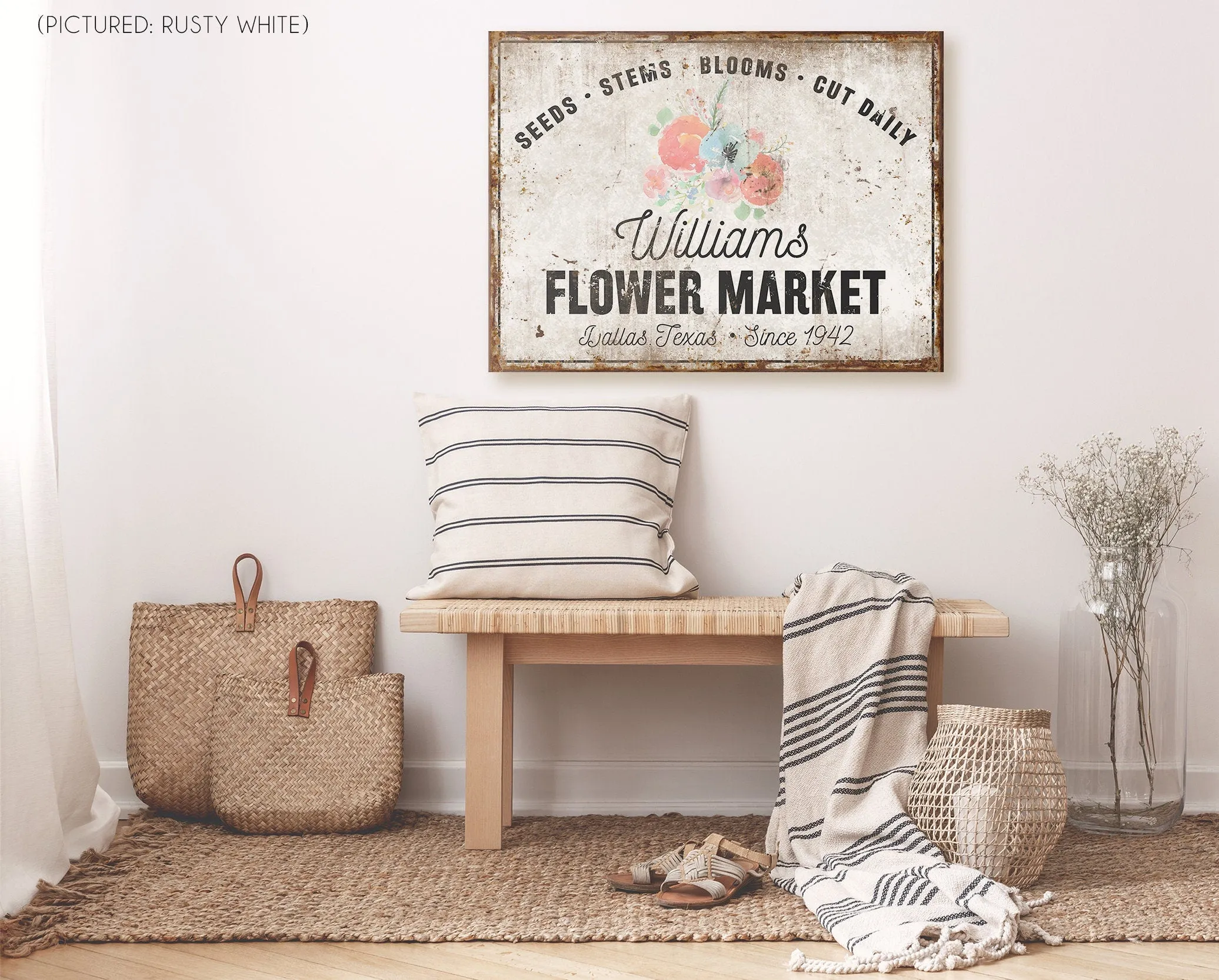 CUSTOM FLOWERS SIGN