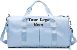 Custom Logo Gym Bag Personalized Embroidered Name Duffle Travel Bags Gym Tote Overnight Bags for Women Sports Duffle Weekend Bag