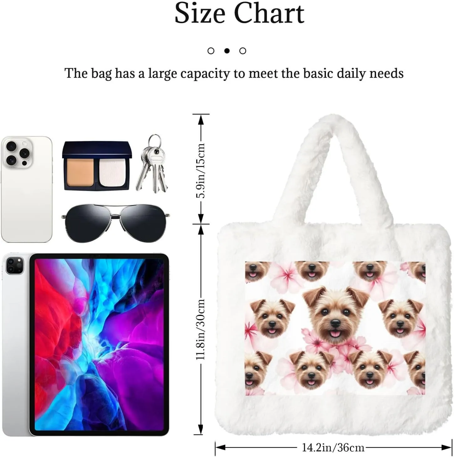 Cute Fuzzy Purse Fluffy Shoulder Bag Plush Furry Tote Bag Aesthetic Purse