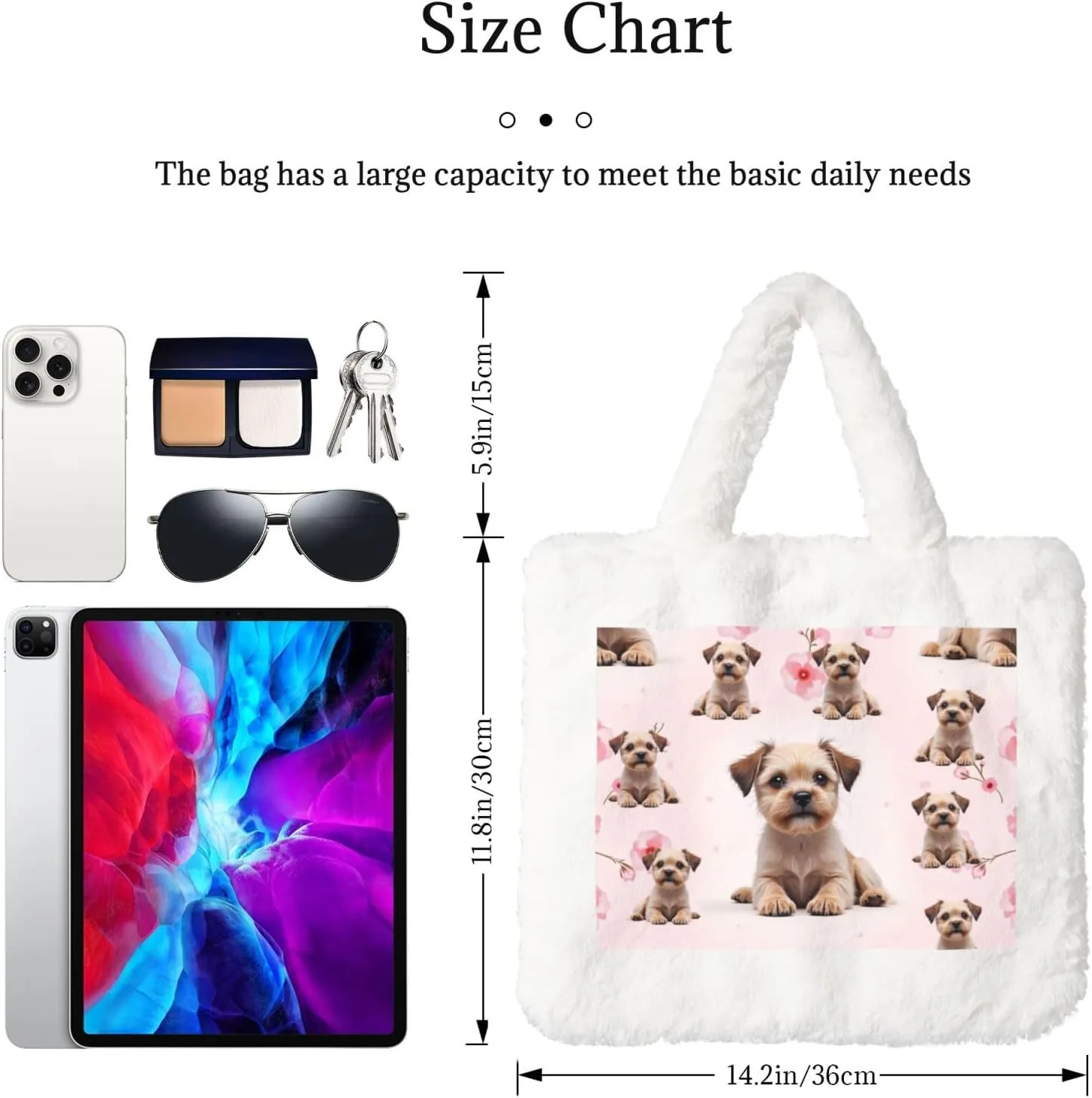 Cute Fuzzy Purse Fluffy Shoulder Bag Plush Furry Tote Bag Aesthetic Purse
