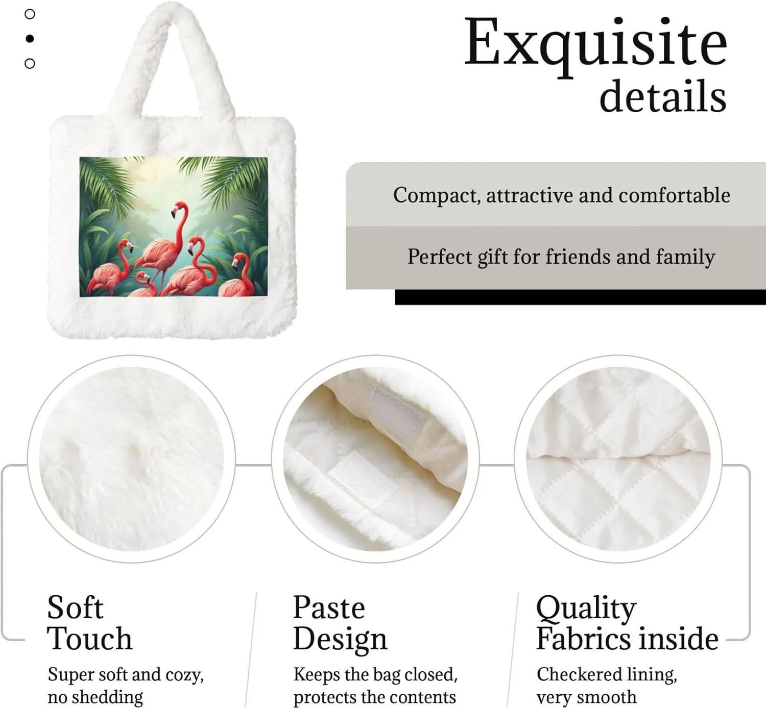 Cute Fuzzy Purse Fluffy Shoulder Bag Plush Furry Tote Bag Aesthetic Purse