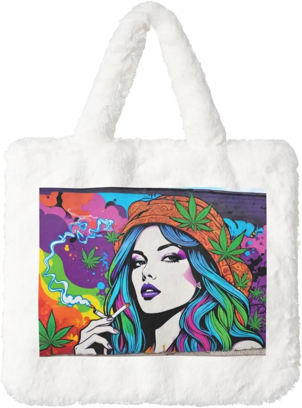 Cute Fuzzy Purse Fluffy Shoulder Bag Plush Furry Tote Bag Aesthetic Purse