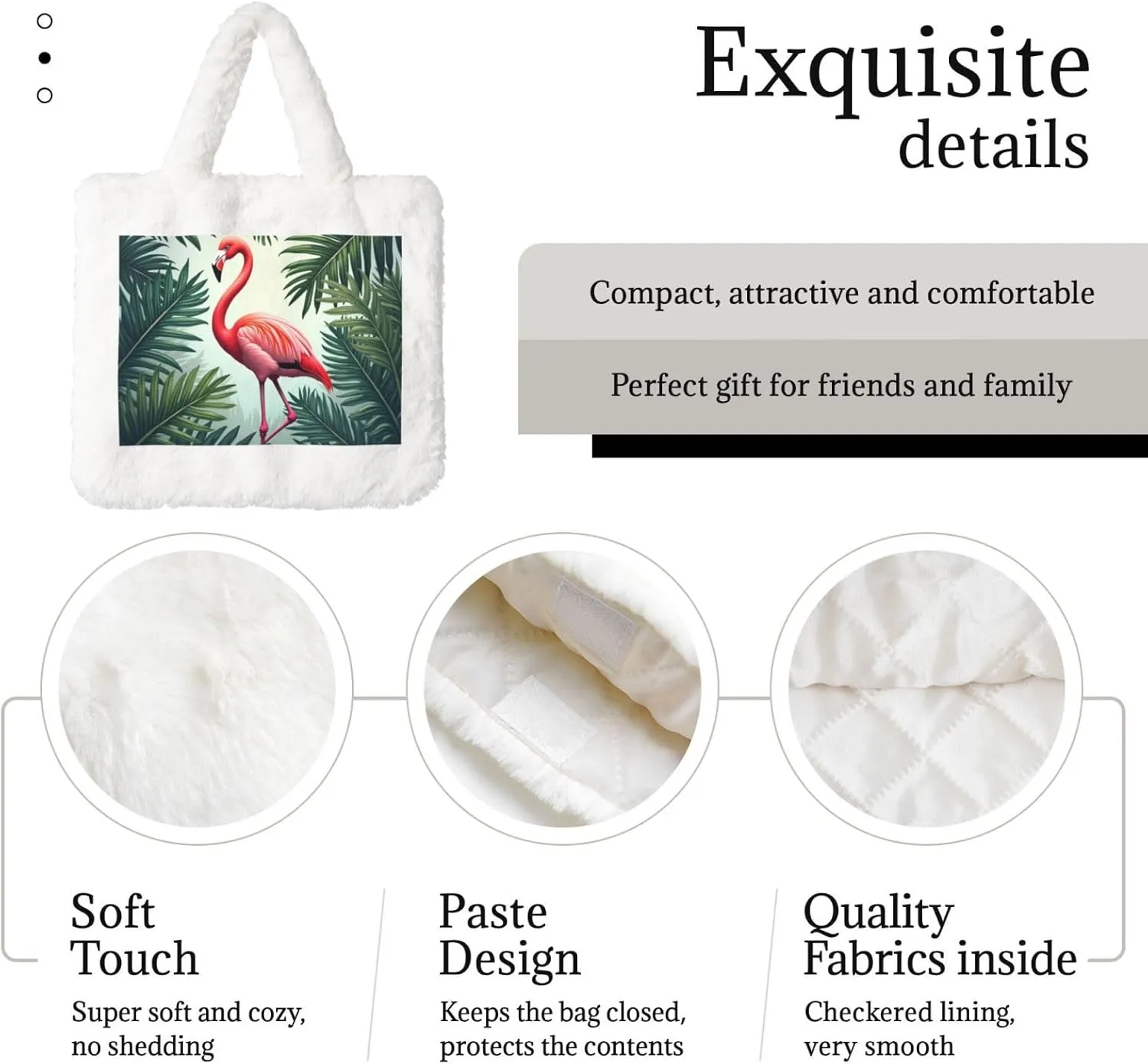 Cute Fuzzy Purse Fluffy Shoulder Bag Plush Furry Tote Bag Aesthetic Purse