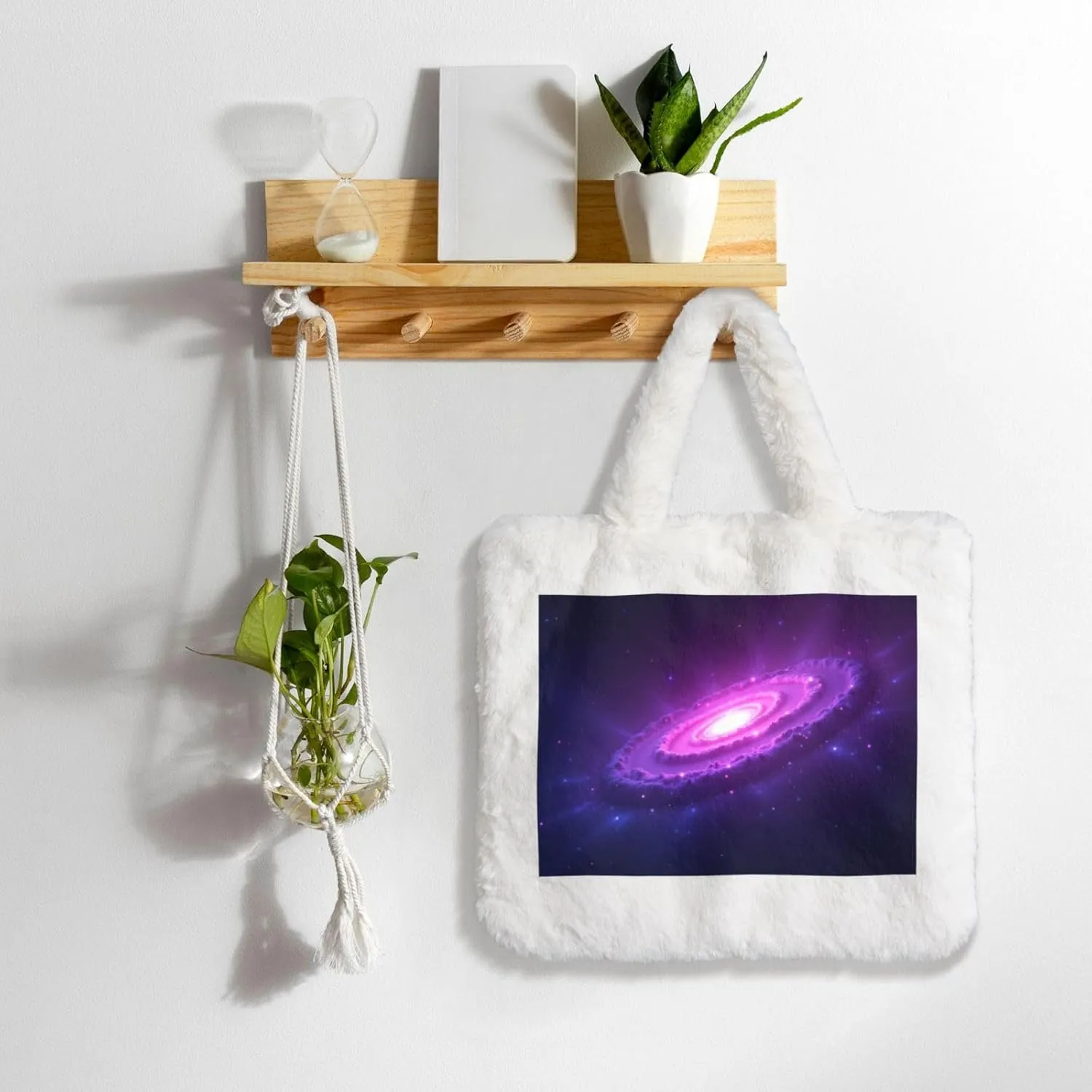 Cute Fuzzy Purse Fluffy Shoulder Bag Plush Furry Tote Bag Aesthetic Purse