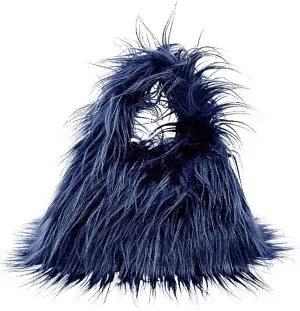 Cute Monster Plush Bag for Girls Furry Purse Handbags for Women Y2K Fluffy Fuzzy Bag Tote Bag for Autumn Winter