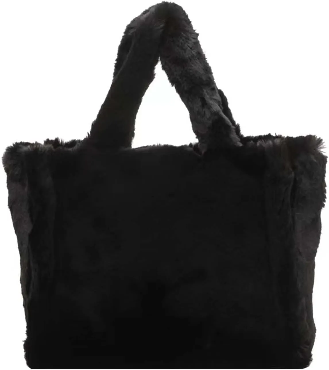 Cute Plush Furry Shoulder Bag Winter Faux Fur Soft Fuzzy Large Hobo Handbag Purse Fluffy Tote Bag for Women