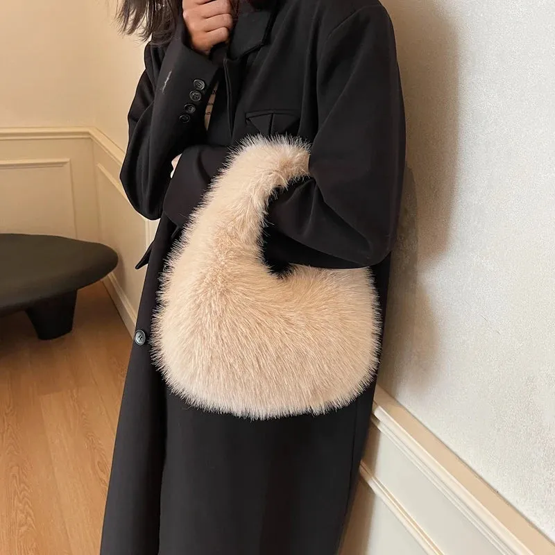 Cute Small Faux Fur Shoulder Bags