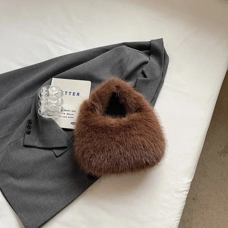 Cute Small Faux Fur Shoulder Bags