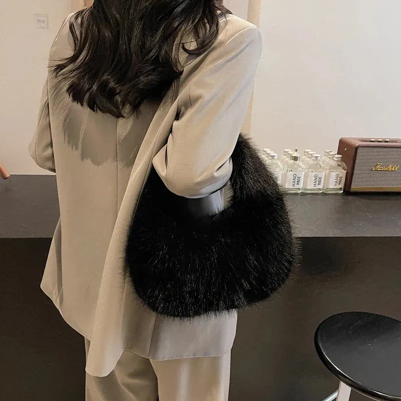 Cute Small Faux Fur Shoulder Bags