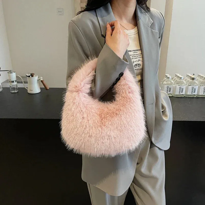 Cute Small Faux Fur Shoulder Bags