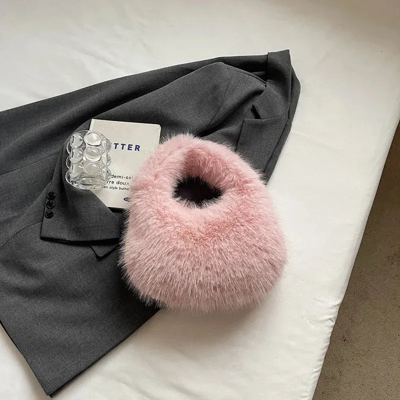Cute Small Faux Fur Shoulder Bags