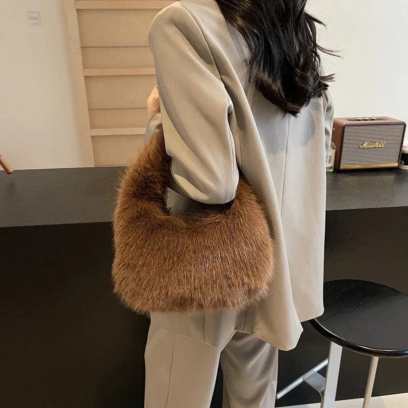 Cute Small Faux Fur Shoulder Bags