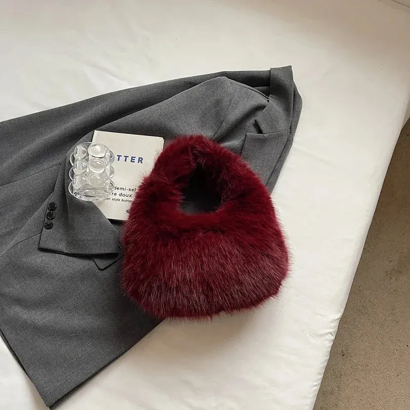 Cute Small Faux Fur Shoulder Bags