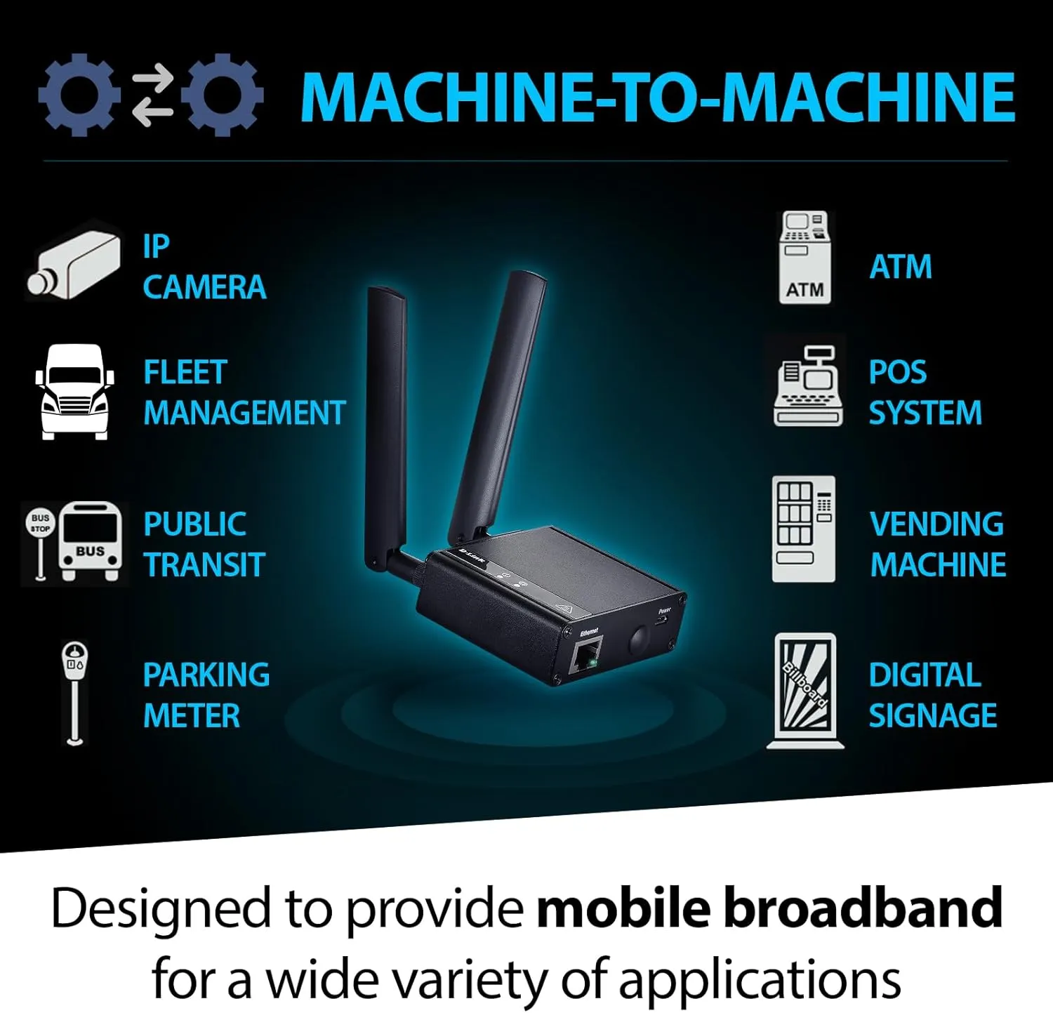 D-Link 4G LTE (Cat 4) to Gigabit Ethernet Modem/Bridge, Best for M2M Applications, Supports OpenVPN, Optional Enterprise Service Platform, Works on Verizon or AT&T (DWM-311-B1)