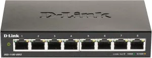 D-Link 8-Port Gigabit Smart Managed Switch | 8 GbE Ports | L2 | VLANs | Cable Diagnostics | Web Managed | Desktop| Fanless | NDAA Compliant (DGS-1100-08V2/RE) (Renewed)