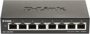 D-Link 8-Port Gigabit Smart Managed Switch | 8 GbE Ports | L2 | VLANs | Cable Diagnostics | Web Managed | Desktop| Fanless | NDAA Compliant | Lifetime Warranty (DGS-1100-08V2)
