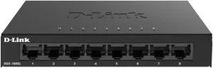 D-Link Ethernet Switch, 8 Port Gigabit Unmanaged Desktop Plug and Play Sturdy Metal Housing Fanless Design EEE Brown Box (DGS-108GL) (Renewed)