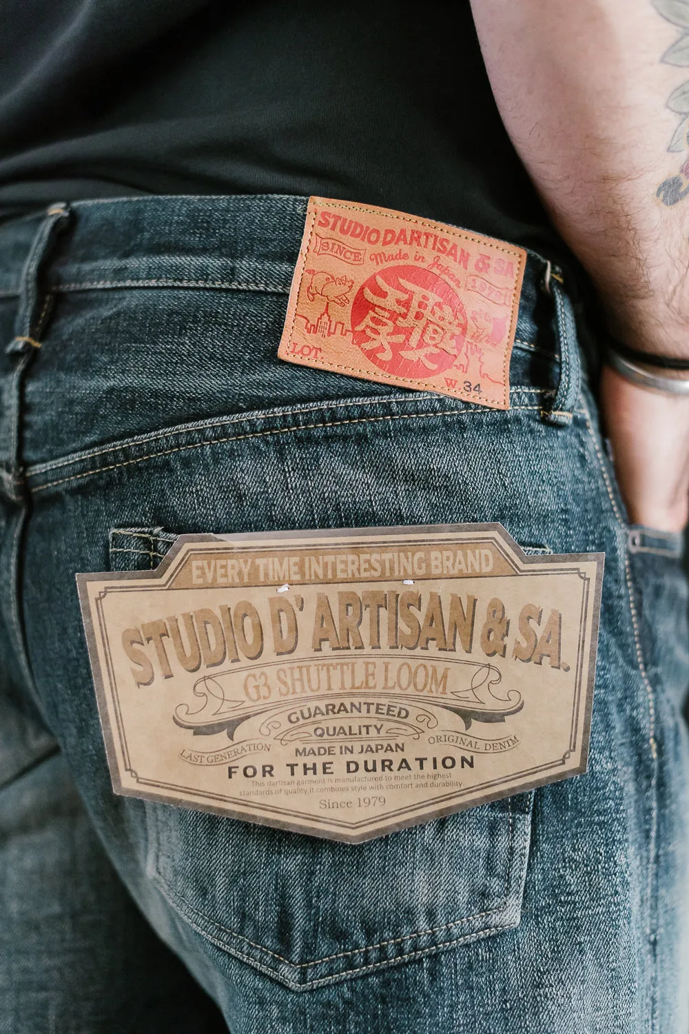 D1871US - 14oz G3 "WWII" Selvedge Jeans Regular Straight - Distressed Indigo