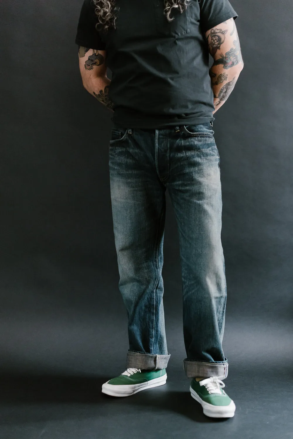 D1871US - 14oz G3 "WWII" Selvedge Jeans Regular Straight - Distressed Indigo