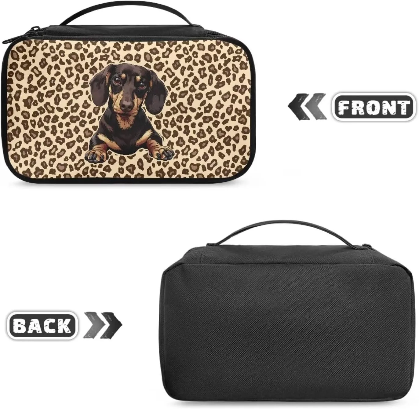 Dachshund Makeup Bags for Women Organizer Large Capacity Makeup Bag with Handles for Ladies Storage Makeup Artist Organizer Bag Allowing You To Showcase Your Personal Style