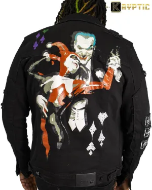 deKryptic x The Joker™-Joker & Harley Quinn:Tango With Evil-Denim Jacket