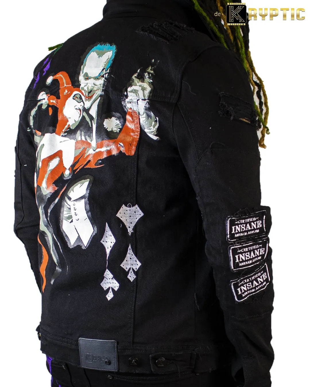 deKryptic x The Joker™-Joker & Harley Quinn:Tango With Evil-Denim Jacket