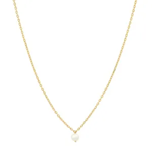 Delicate Chain with Simple Freshwater Pearl Pendant
