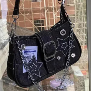 Denim Chain Strap Y2K Bag