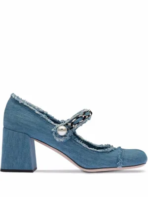 Denim Mary Jane Pumps