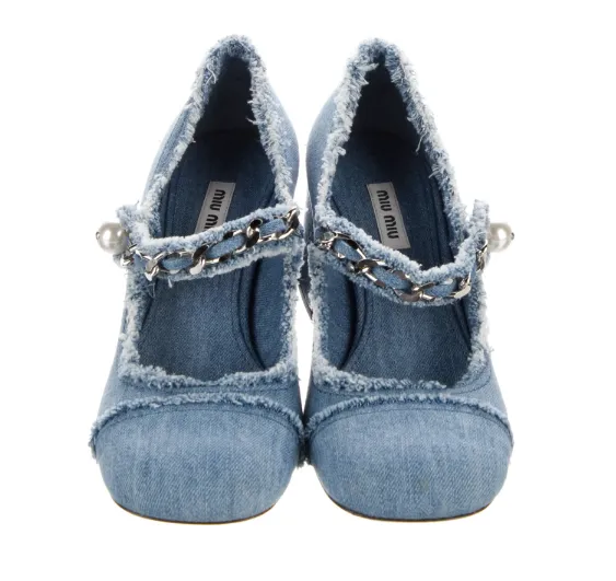 Denim Mary Jane Pumps
