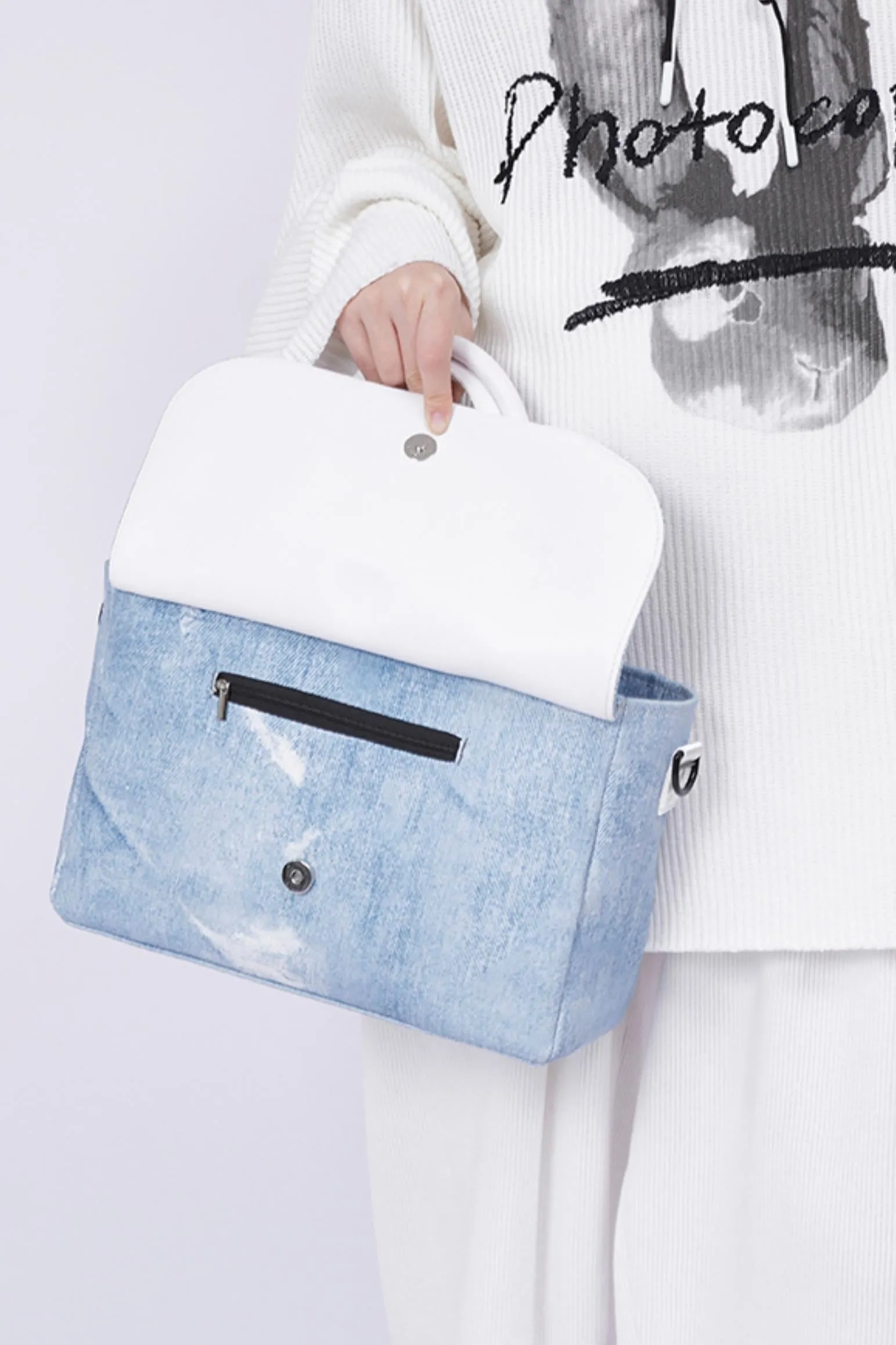 Denim Rabbit Tote Bag