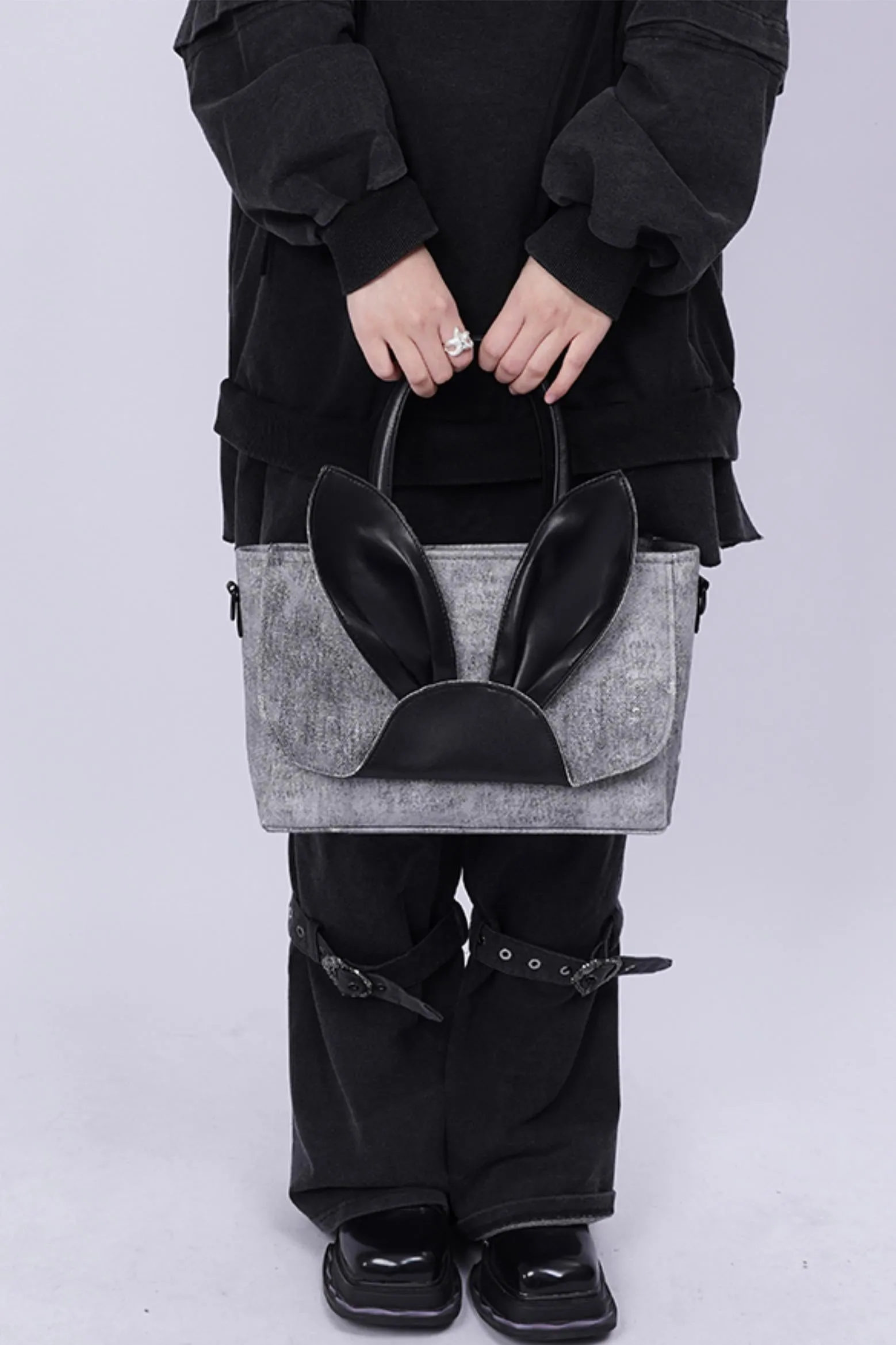 Denim Rabbit Tote Bag