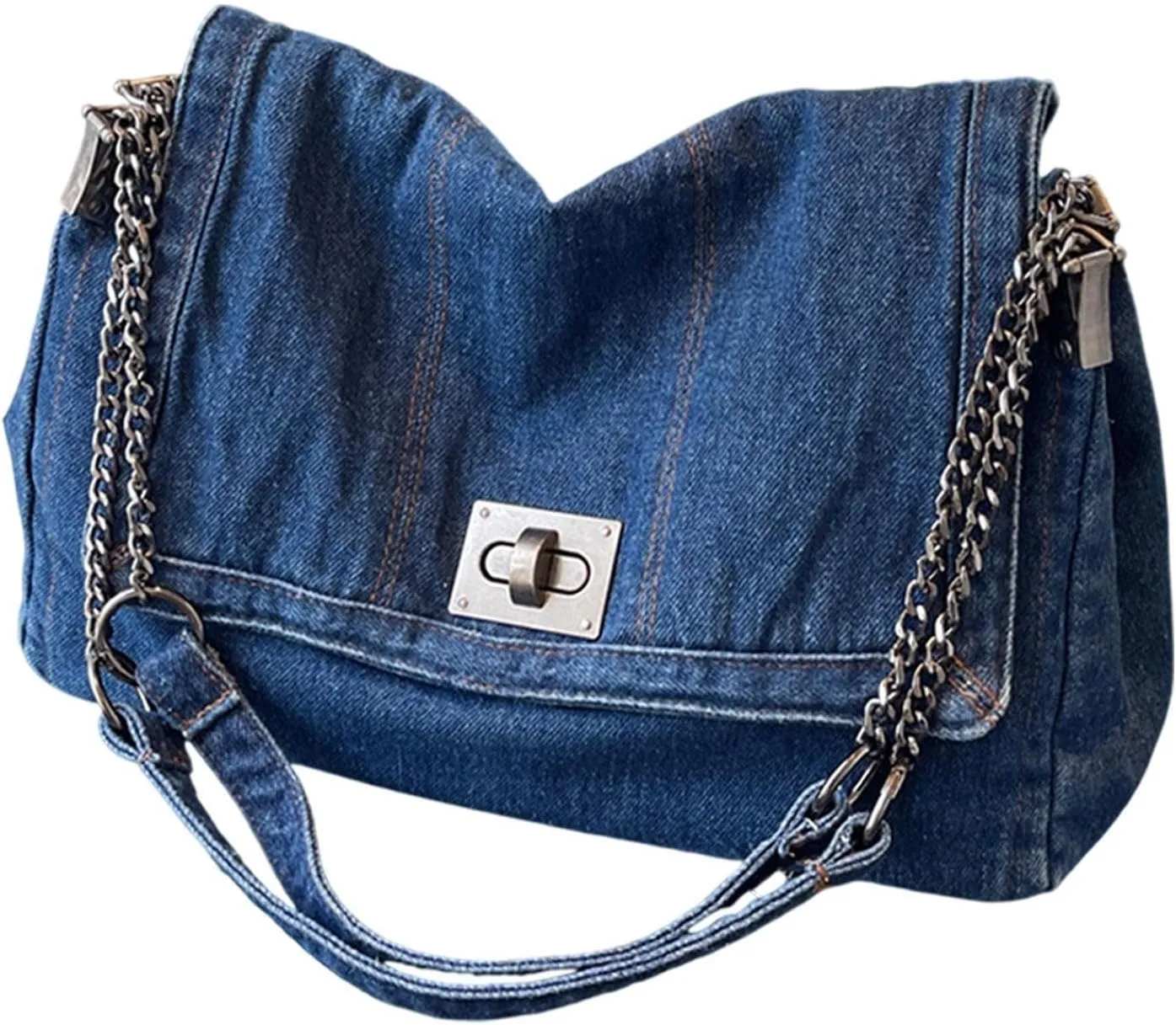 Denim Shoulder Bag for Women Fashionable Hobo Handbag for Outdoor Sports Working