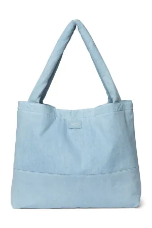Denim Solid Mom Bag