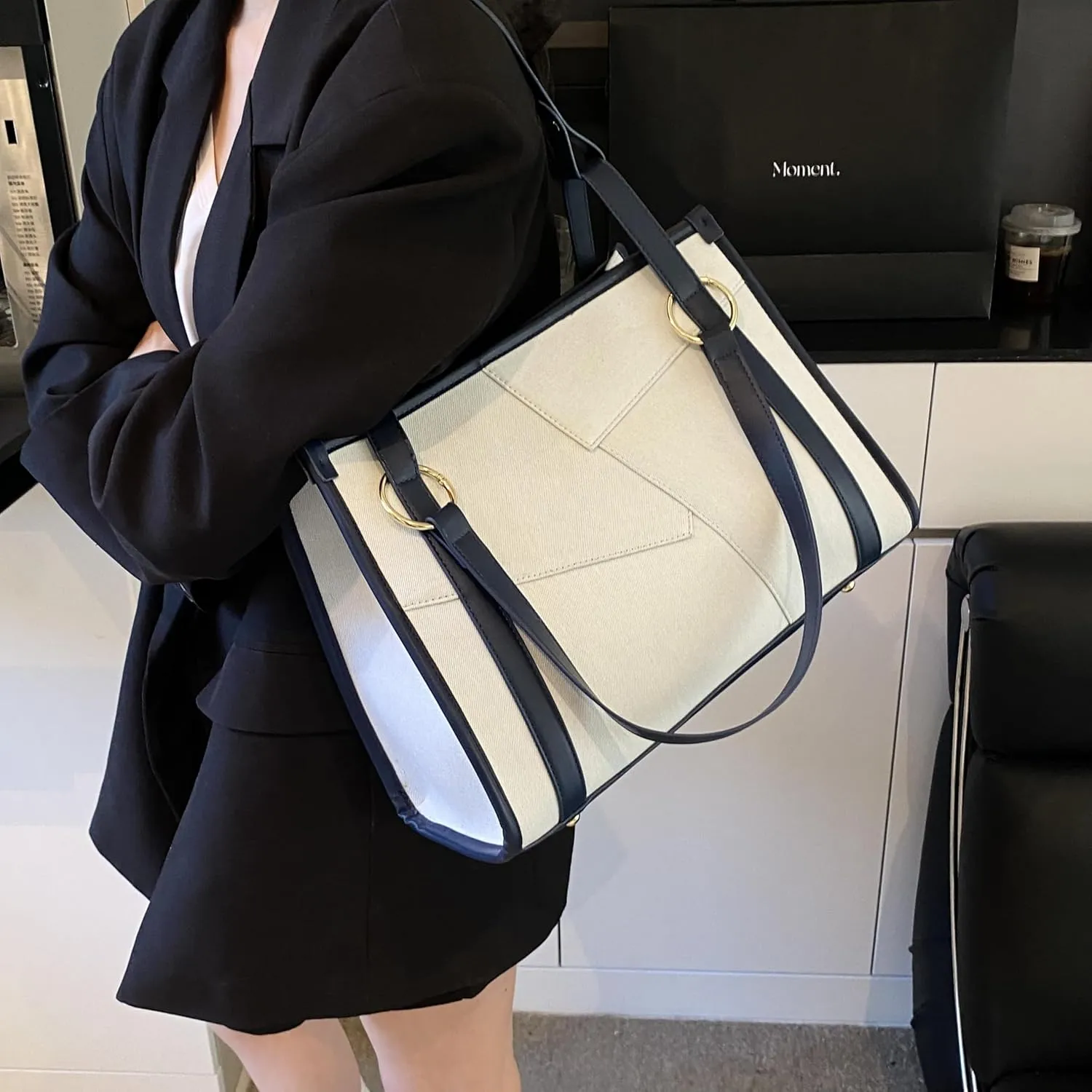 Designer Women's Denim Handbags,Jeans Tote Bags, Casual Canvas Shoulder Bags for Work,Travel