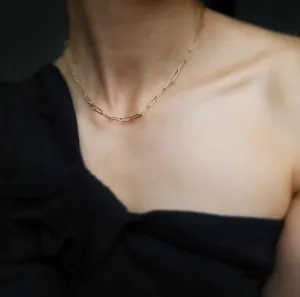 Dia Cut Link Chain Necklace