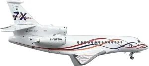 Diecast Plane Model 1：200 for Falcon 7X Business Aircraft Model F-WFBW Prototype Alloy Collection Model