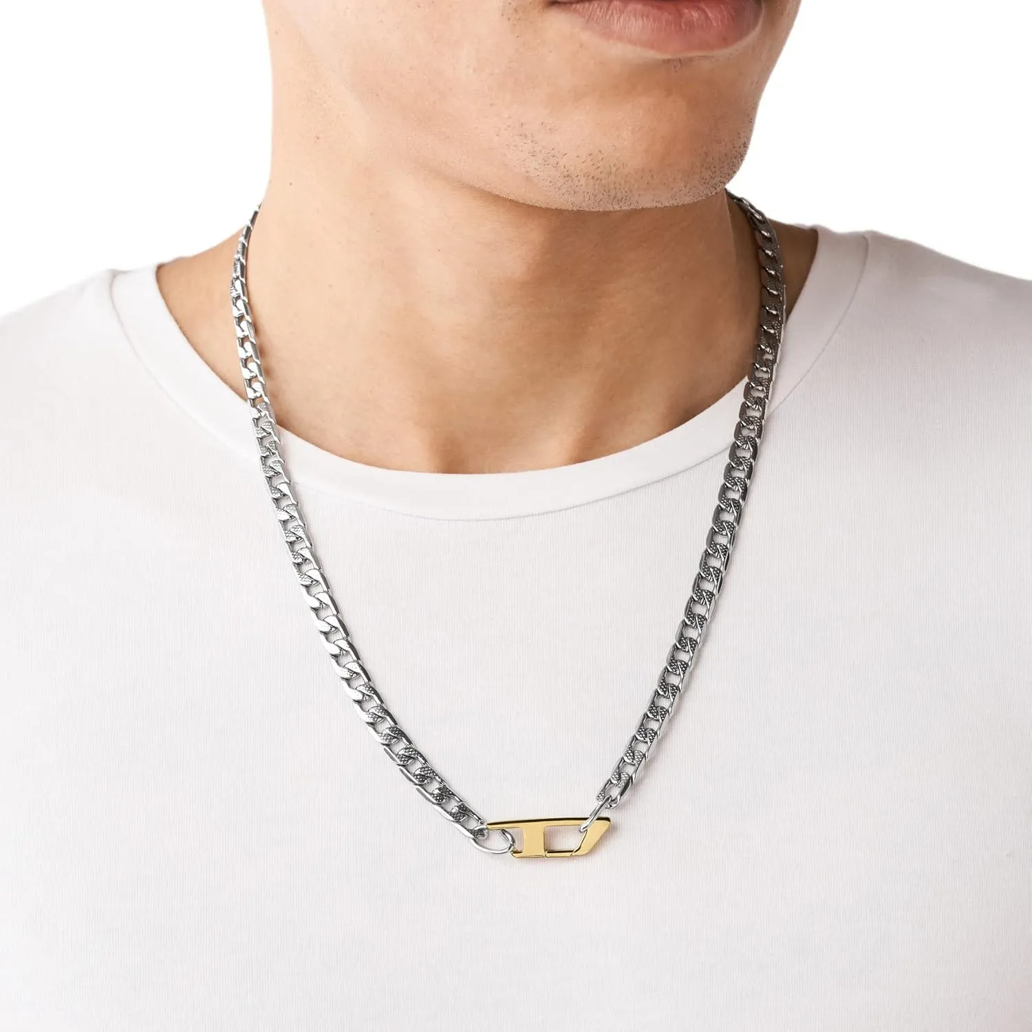 Diesel Stainless Steel Chain Necklace for Men