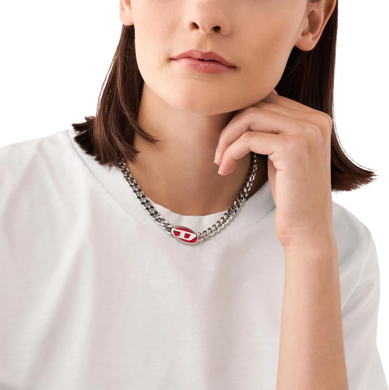 Diesel Stainless Steel Chain Necklace for Men