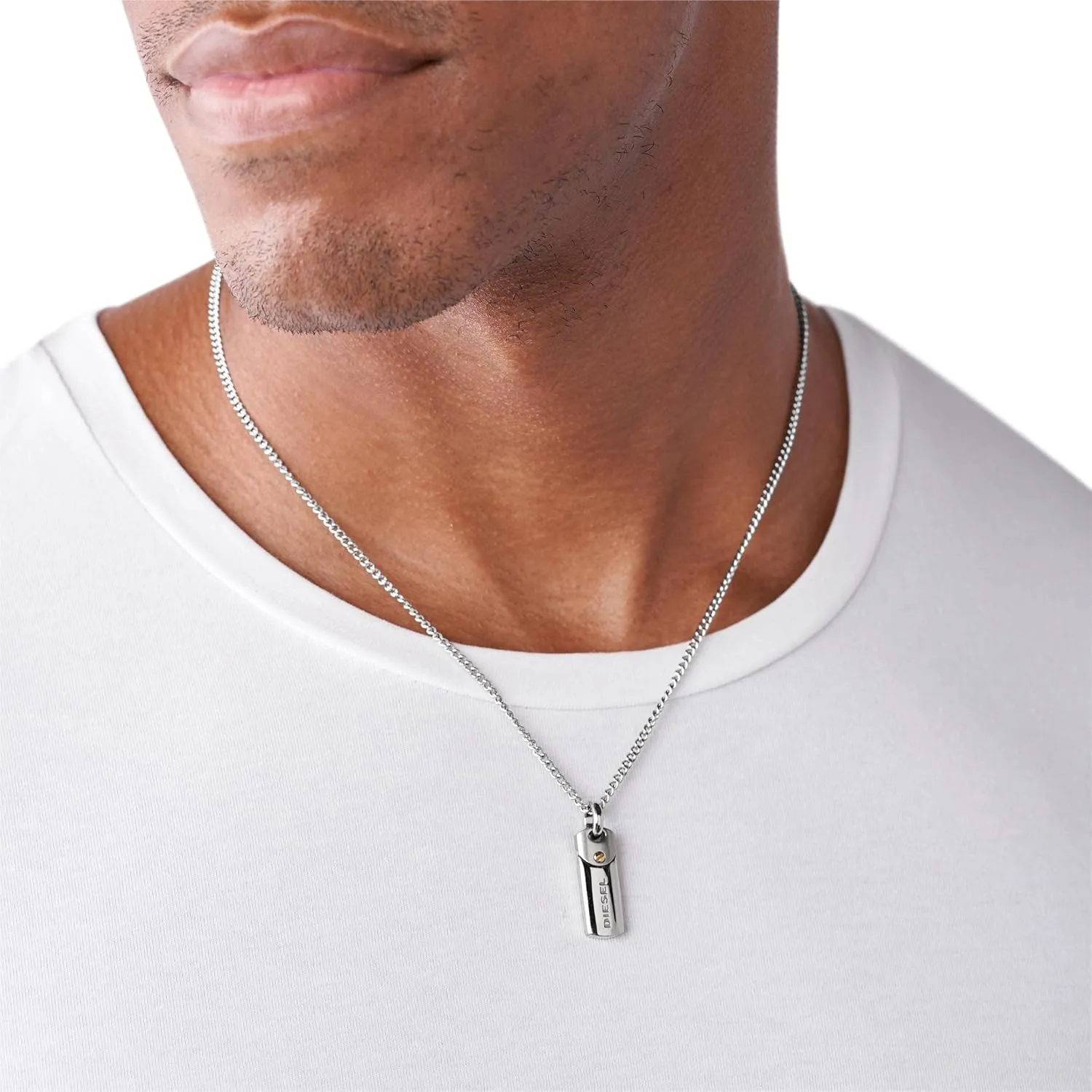 Diesel Stainless Steel Pendant Necklace for Men