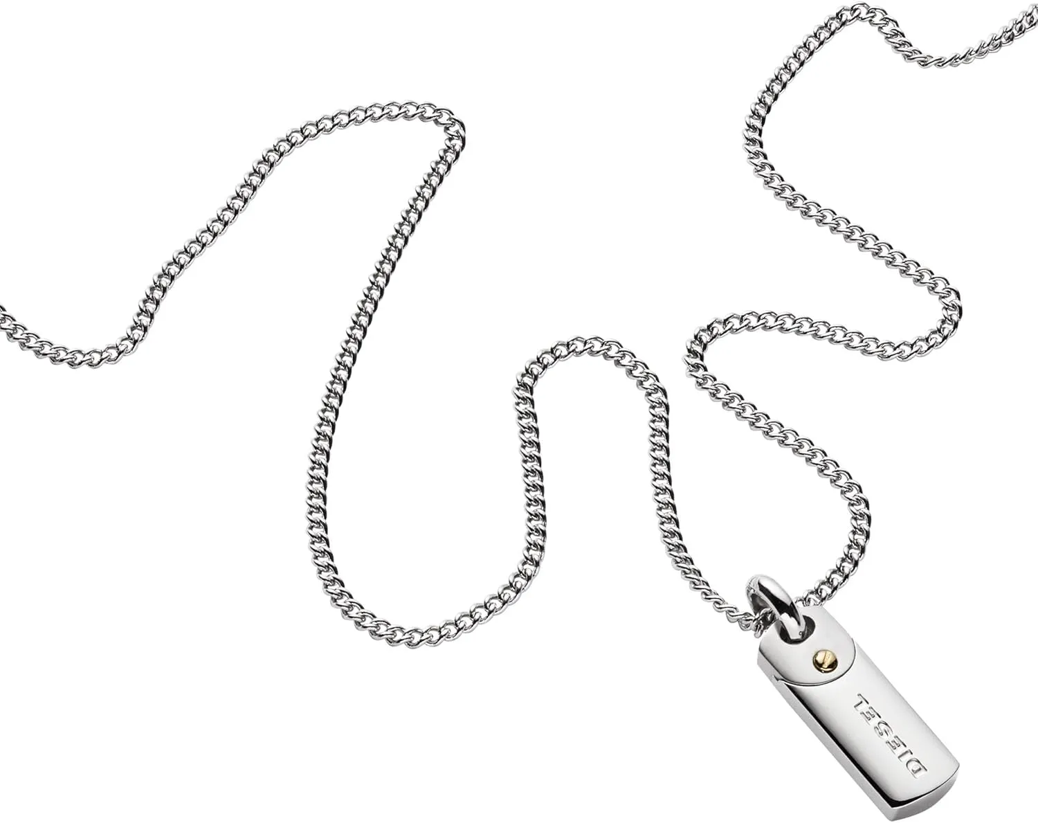 Diesel Stainless Steel Pendant Necklace for Men