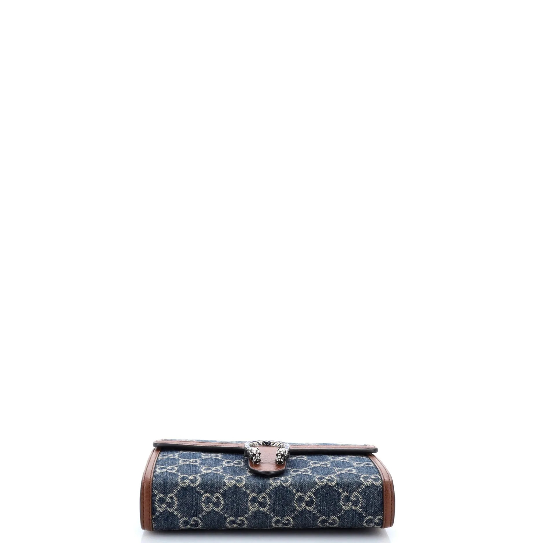 Dionysus Chain Wallet GG Denim Small
